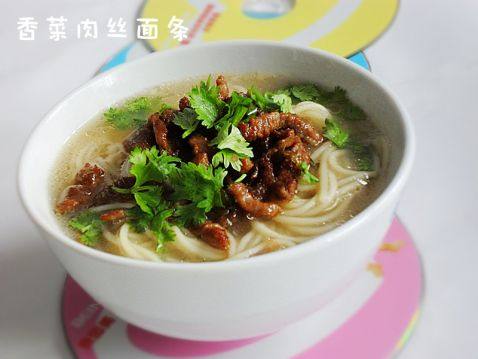 香菜肉丝面条步骤4