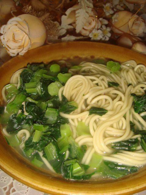 青菜鸡汤面步骤5