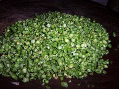 豇豆打卤面步骤1