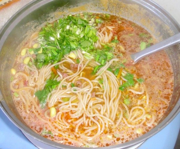 牛肉炝锅面步骤8