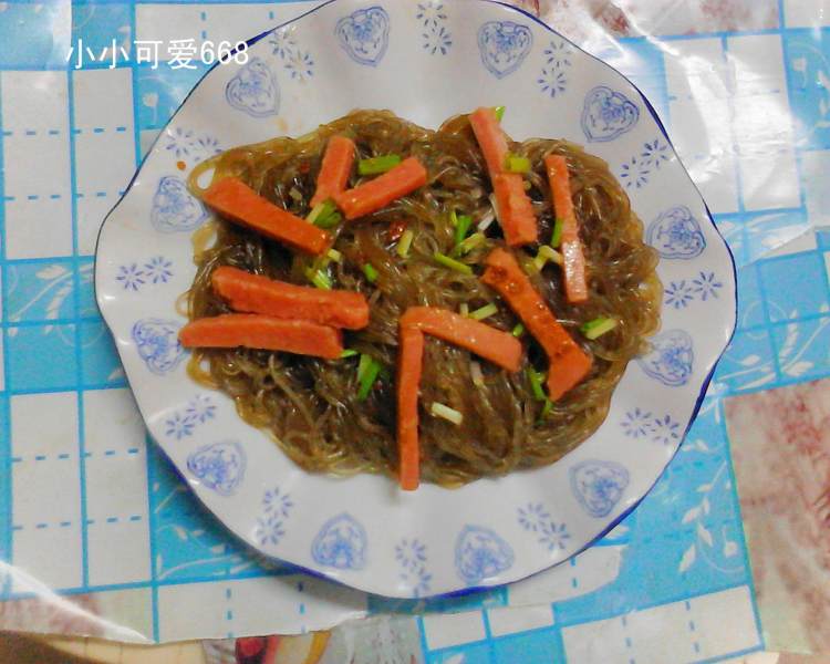 火腿肠炒粉丝步骤7