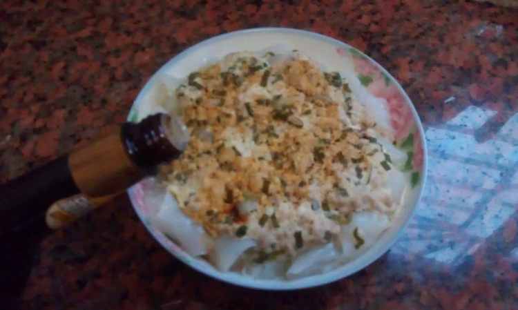 肉末蒸肠粉步骤8