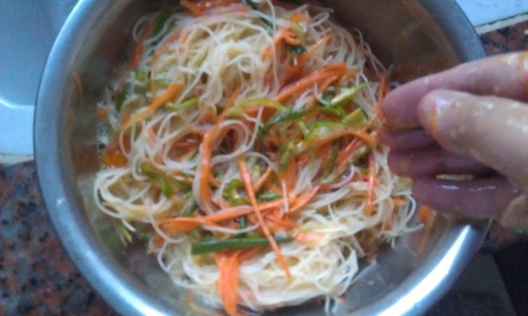 香煎米粉步骤8