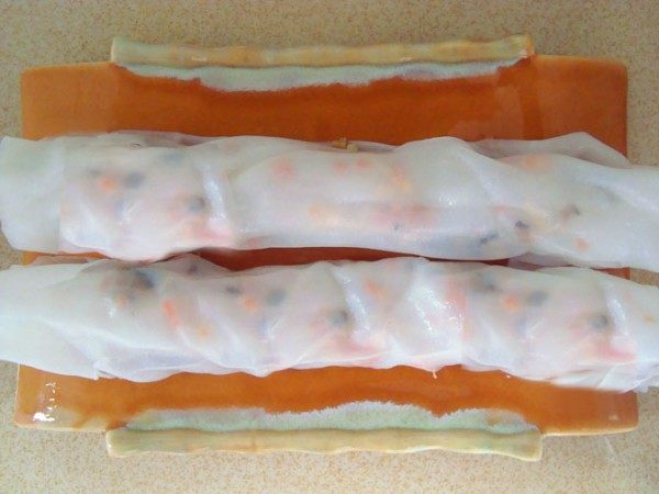瑶柱香菇虾米火腿肠粉步骤8