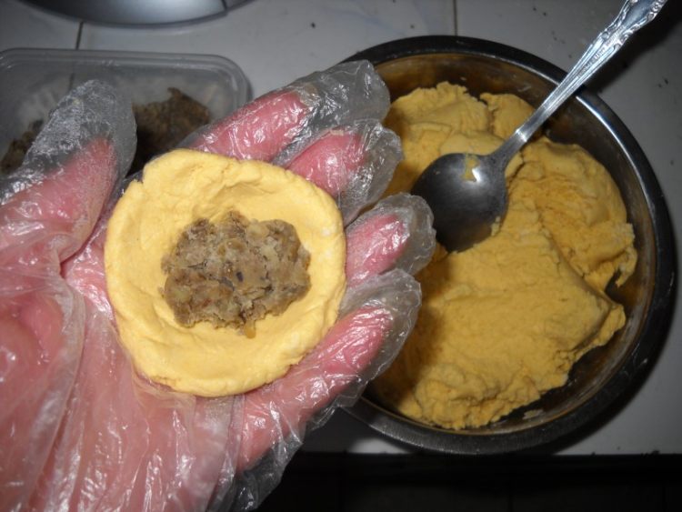 南瓜绿豆饼步骤9