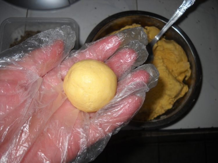 南瓜绿豆饼步骤10