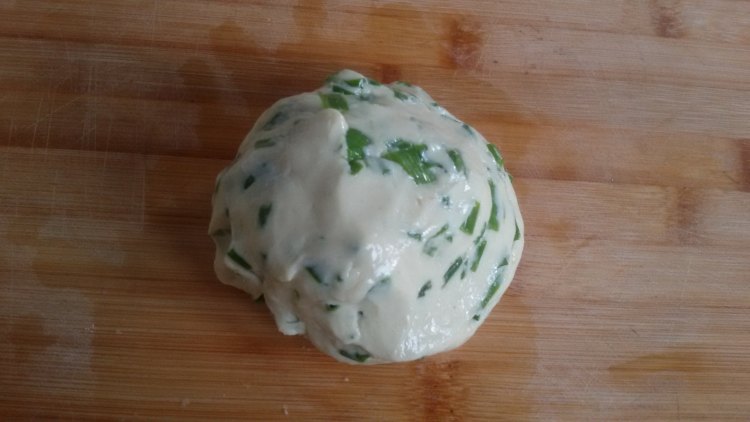 黑芝麻香葱糯米饼步骤4