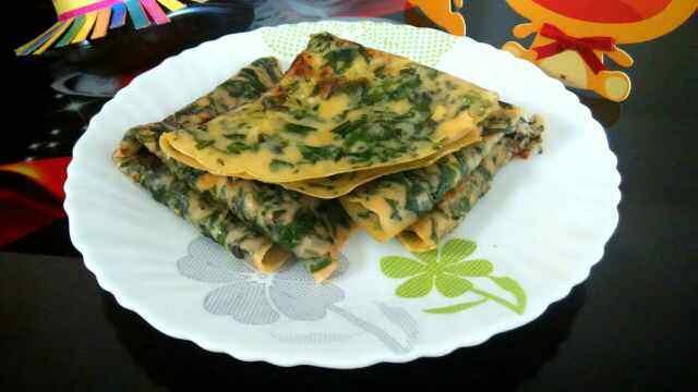 苋菜鸡蛋软饼步骤9