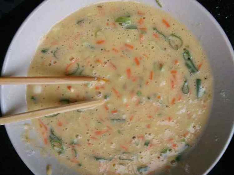 黄瓜胡萝卜鸡蛋饼步骤7