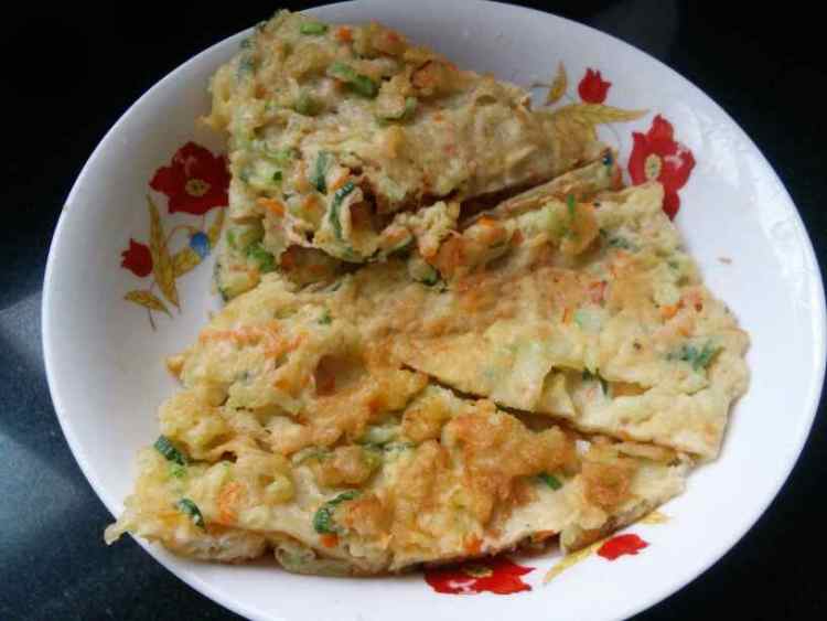 黄瓜胡萝卜鸡蛋饼步骤10