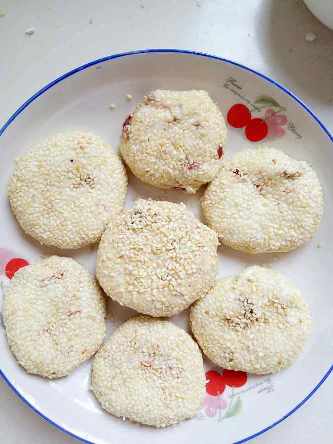 红豆糯米麻饼步骤8