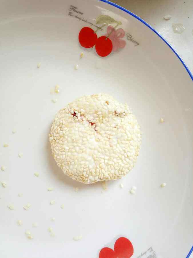 红豆糯米麻饼步骤7
