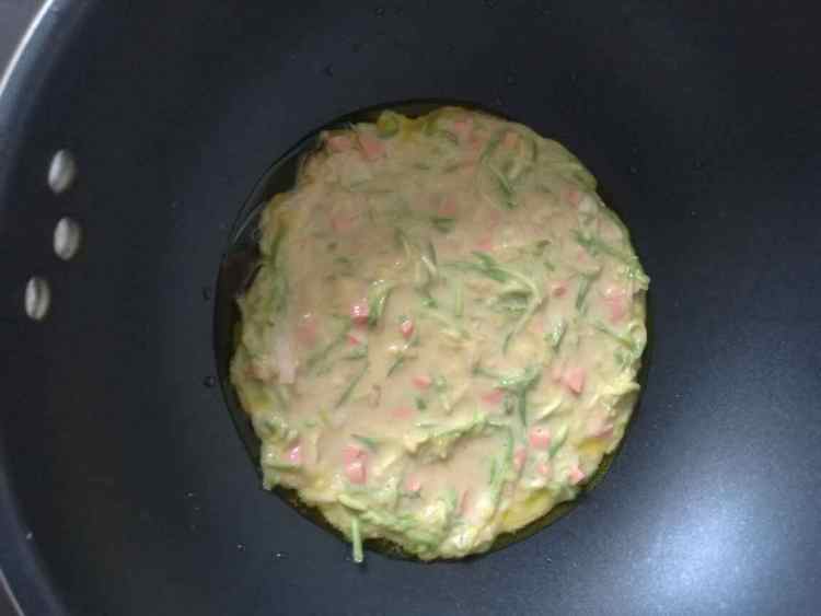 西葫芦泡菜饼步骤5