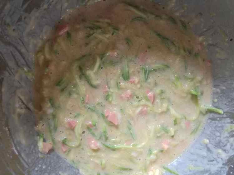 西葫芦泡菜饼步骤4