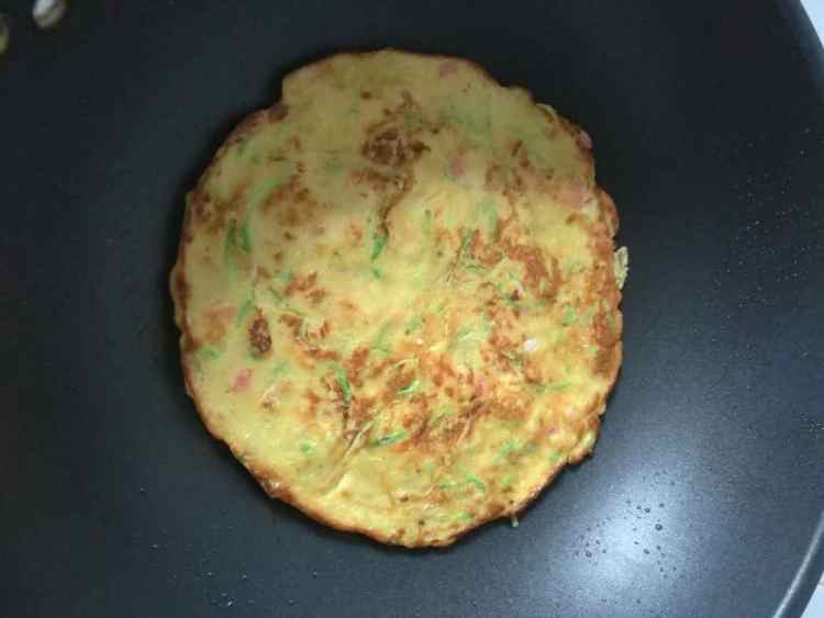 西葫芦泡菜饼步骤6
