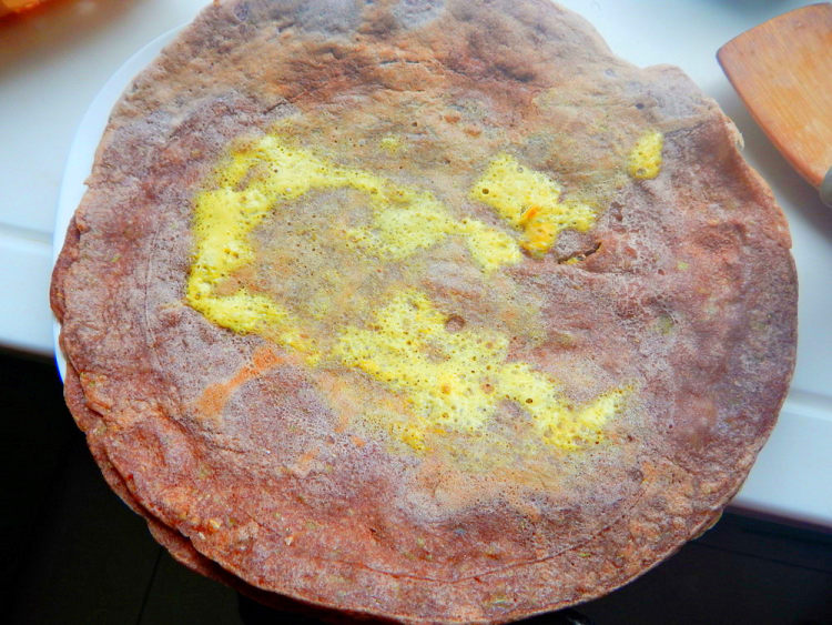 黑麦面粉饭菜鸡蛋煎饼步骤14