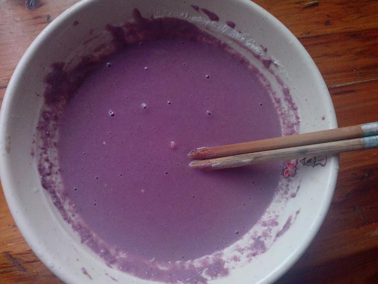 紫薯鸡蛋饼#新鲜从这步骤7