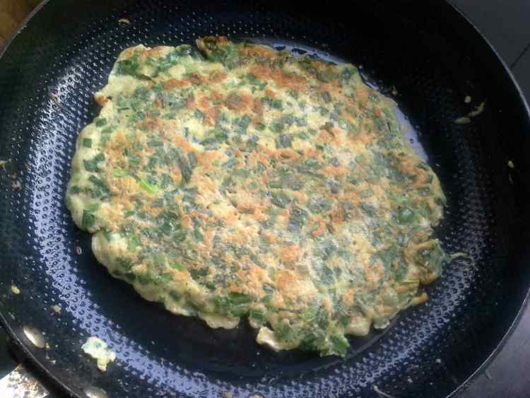 韭菜鸡蛋饼#新鲜从这步骤4