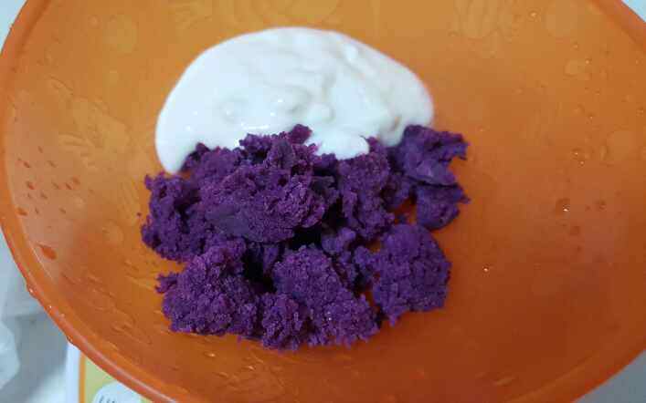 酸奶紫薯饼步骤3