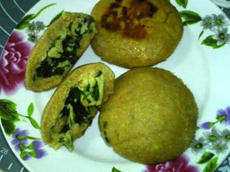 韭菜鸡蛋玉米饼步骤24
