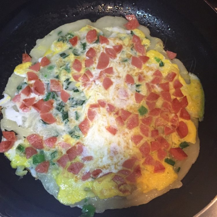 火腿鸡蛋饼步骤8