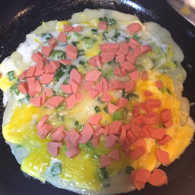 火腿鸡蛋饼步骤7