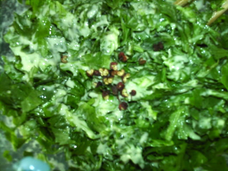 茼蒿蛋糊饼步骤8