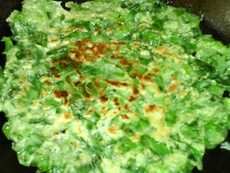茼蒿蛋糊饼步骤12