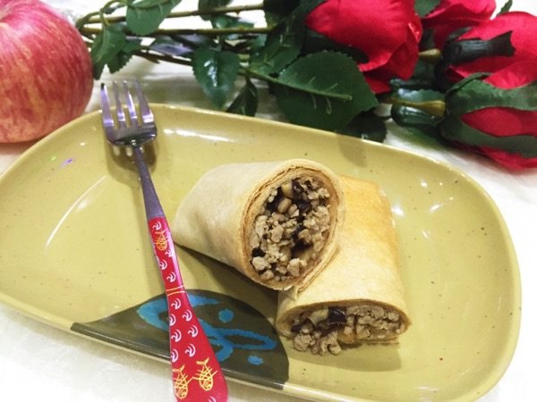 香菇肉末卷煎饼步骤9