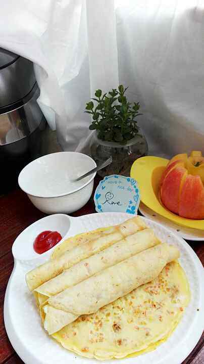 胡萝卜鲜肉蛋饼步骤5