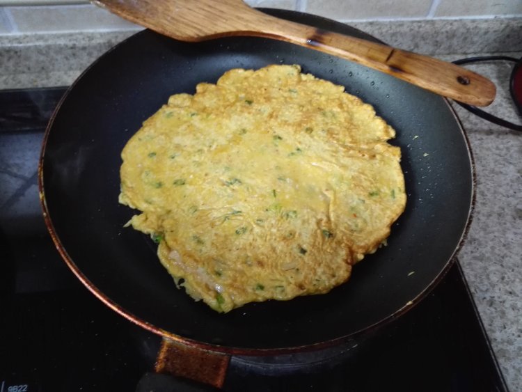 韩式泡菜饼步骤7