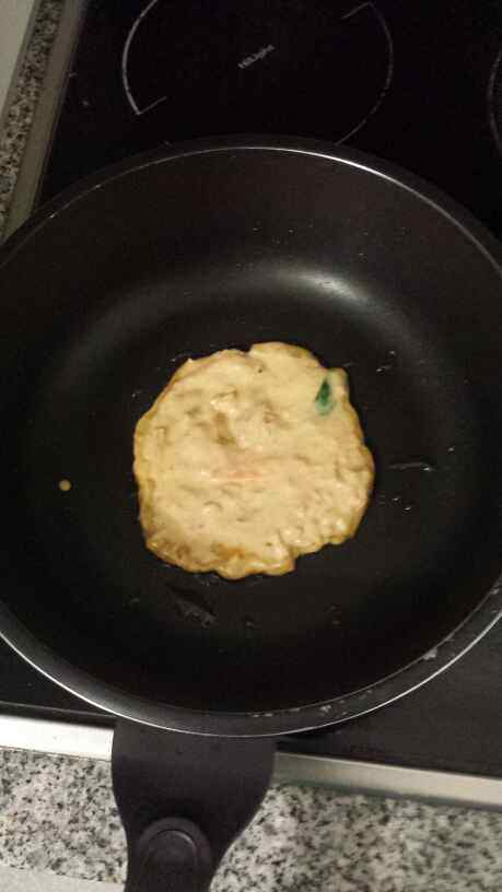 金枪鱼泡菜饼步骤3