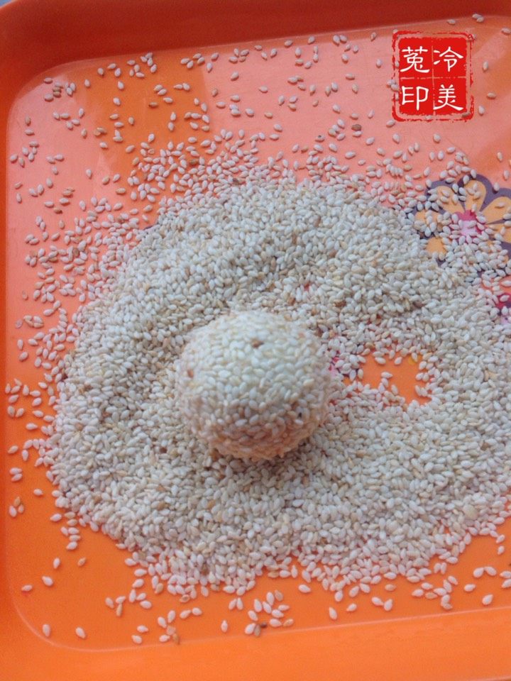 土豆枣泥芝麻饼步骤14
