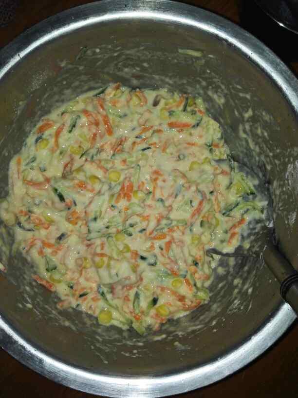 蔬菜玉米饼步骤2