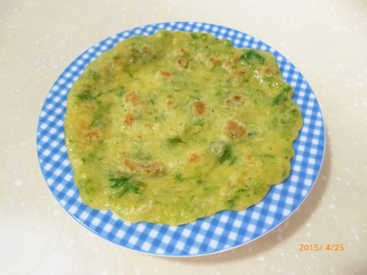 苦菊鸡蛋软饼步骤8