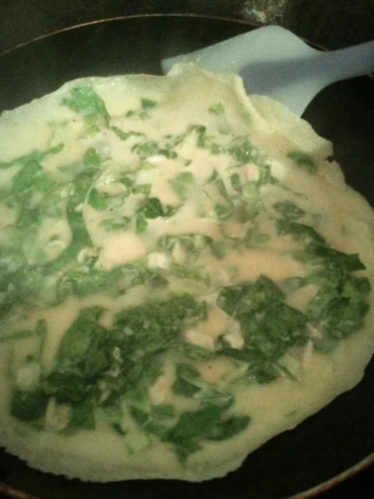 小白菜鸡蛋饼步骤12