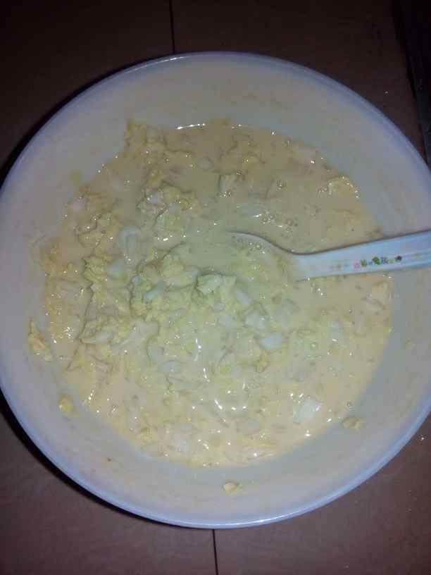 白菜鸡蛋饼步骤4