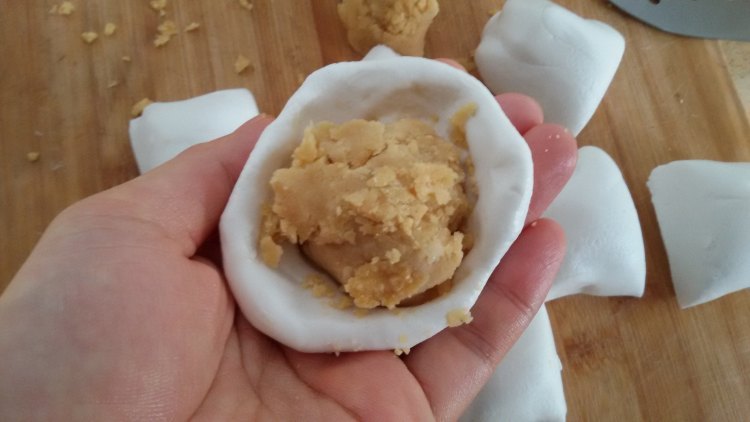脆香豌豆饼步骤4