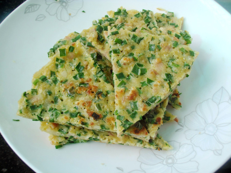 燕麦韭菜鸡蛋饼步骤8