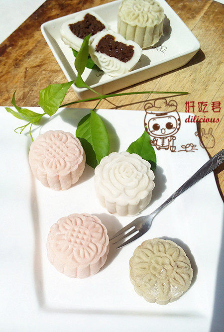 三色冰皮月饼步骤14