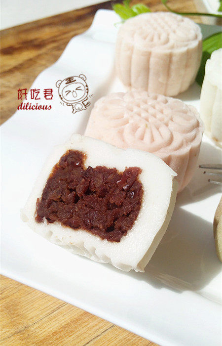三色冰皮月饼步骤15