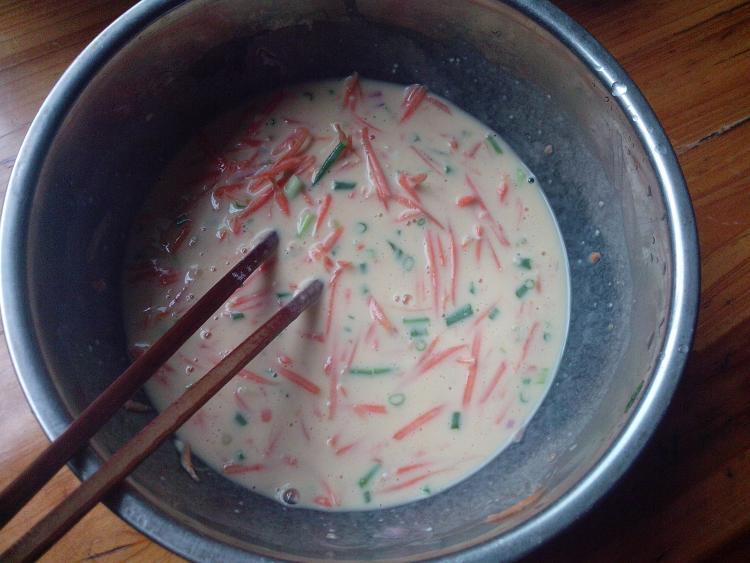 红萝鸡蛋饼步骤6
