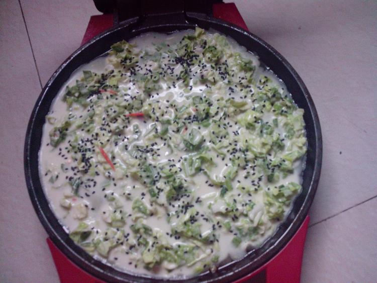白菜芝麻饼步骤9