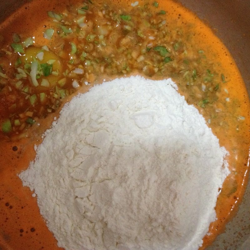 胡萝卜汁煎饼步骤5