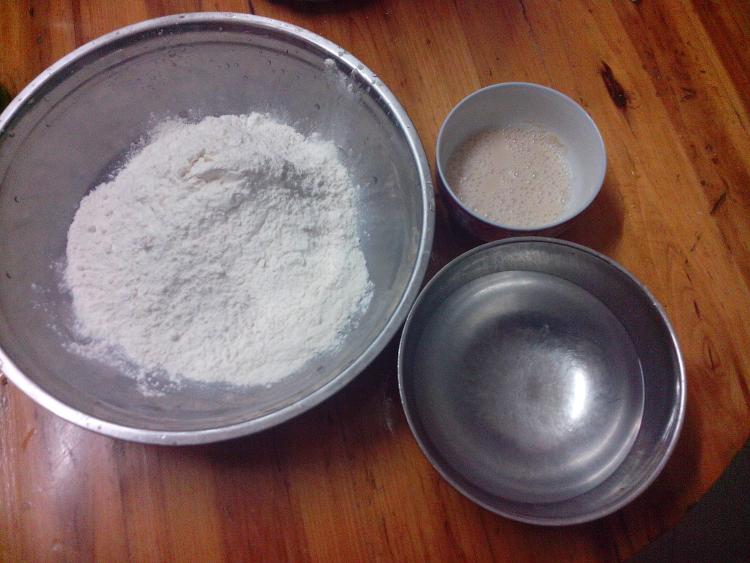 葱香火腿煎饼步骤1