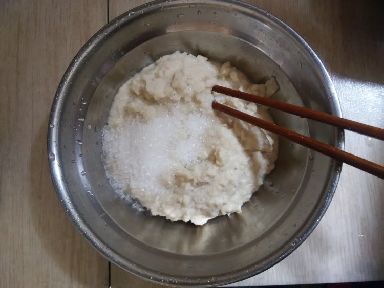 玉米面豆渣饼步骤2