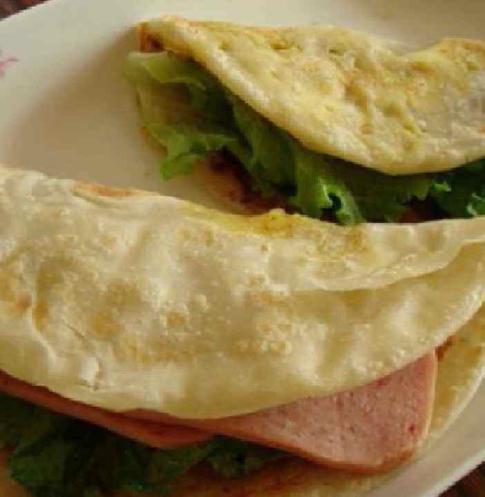 鸡蛋火腿灌饼步骤7