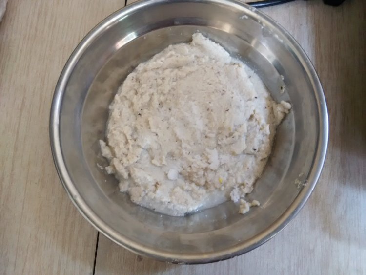 白菜豆渣饼步骤1