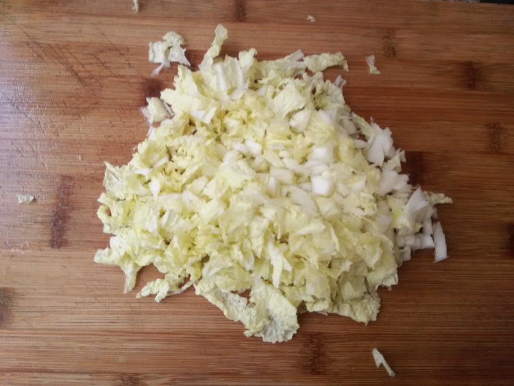 白菜豆渣饼步骤2