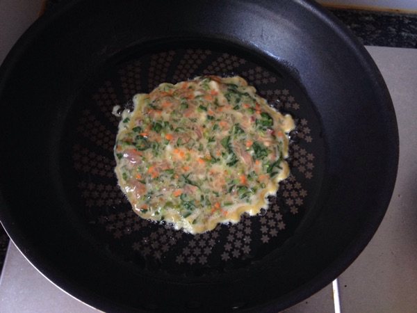 菠菜煎饼步骤4